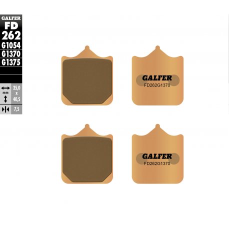 Galfer, brzdové desky KH322/4 Sintered (zlaté) Street (BREMBO, přední)