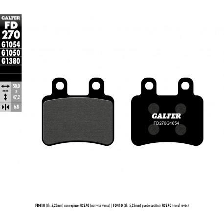 Galfer, brzdové desky KH350 Semi Metal