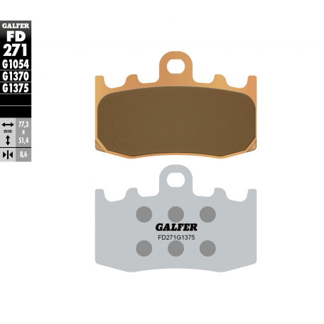 Galfer, brzdové desky KH335 Sintered (zlaté) SPORT