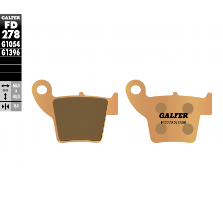 Galfer, brzdové desky KH346 Sintered (zlaté) Off-Road, zadní Honda CR/CRF