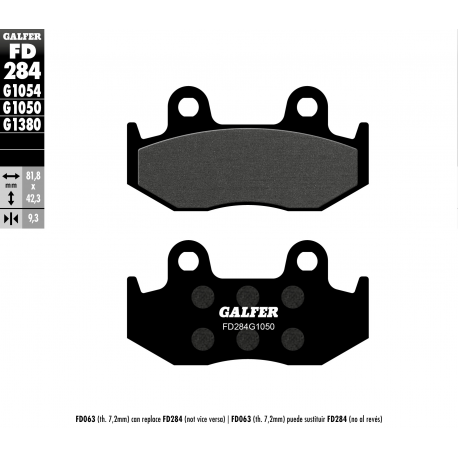 Galfer, brzdové desky KH323 Semi Metal (tloušťka 9,2 mm)