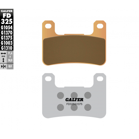 Galfer, brzdové desky KH379 Sintered (zlaté) SPORT, přední Kawasaki/Suzuki