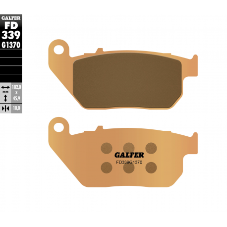 Galfer, brzdové desky KH381 Sintered (zlaté) Street HARLEY