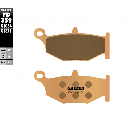 Galfer, brzdové desky KH419 Sintered (zlaté) Street, zadní Suzuki B-KING, DL 1000/1050, GSXR 600/750/1000/1300