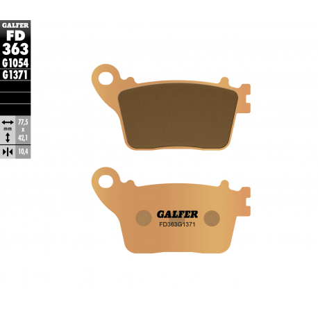 Galfer, brzdové desky KH436 Sintered (zlaté) Street, zadní Honda/Kawasaki/Suzuki/Yamaha