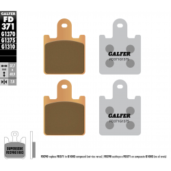 Galfer, brzdové desky KH417/4 Sintered (zlaté) SPORT, přední Kawasaki ZX 6R '07- , Z 1000 '07-'09, GTR 1400, ZZR 1400