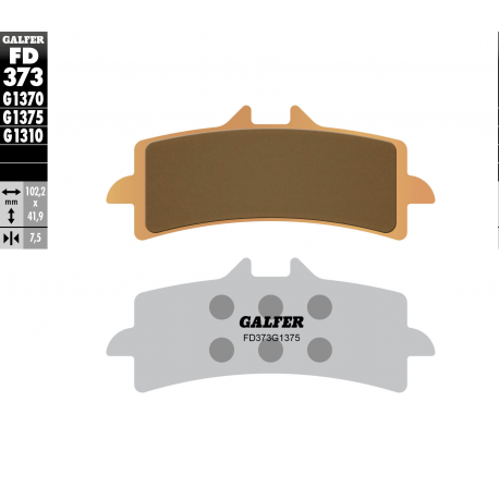 Galfer, brzdové desky KH447 Sintered (zlaté) SPORT, přední (BREMBO)