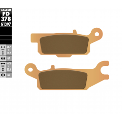 Galfer, brzdové desky KH443 Sintered (zlaté) ATV Yamaha YFM 550/700 levé přední