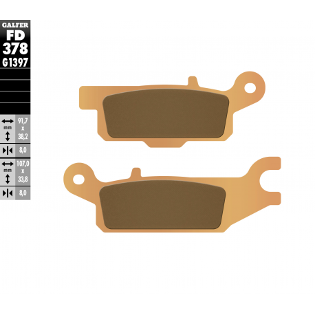 Galfer, brzdové desky KH443 Sintered (zlaté) ATV Yamaha YFM 550/700 levé přední