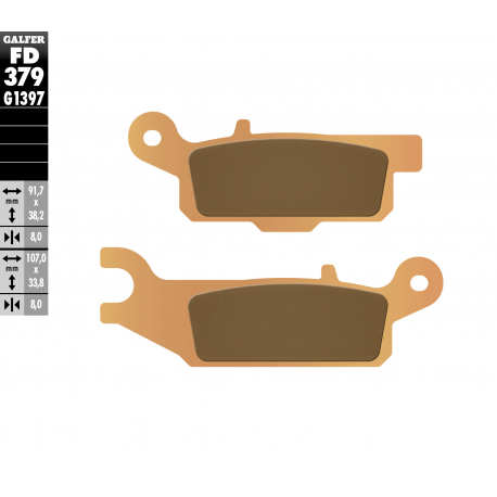 Galfer, brzdové desky KH444 Sintered (zlaté) ATV Yamaha YFM 550/700 pravé přední