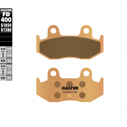 Galfer, brzdové desky KH411 Sintered (zlaté) skútr Suzuki AN 250 01-02, AN 400 01-06, zadní