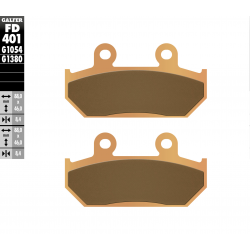 Galfer, brzdové desky KH412 Sintered (zlaté) skútr Suzuki AN 250/400/650, zadní