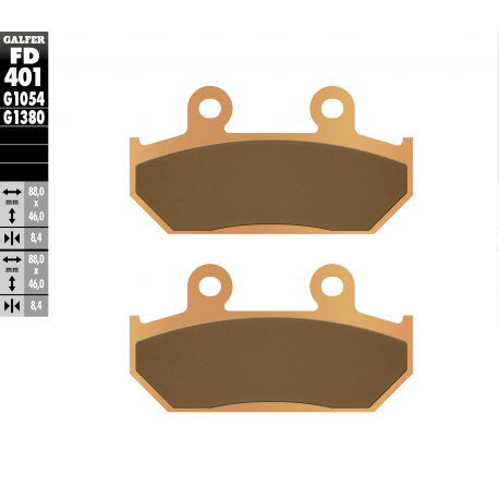 Galfer, brzdové desky KH412 Sintered (zlaté) skútr Suzuki AN 250/400/650, zadní