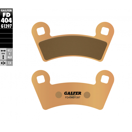 Galfer, brzdové desky KH456 Sintered (zlaté) ATV Polaris, přední