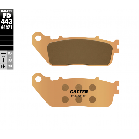 Galfer, brzdové desky KH488 Sintered (zlaté) Street, zadní Honda VFR800 '14- , VFR1200 '10- , CB1000R '08-'17