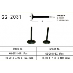 Vesrah, sací ventil, Yamaha YFM 450, KODIAK, GRIZZLY, WOLVERINE '03-14' (1ks na motor) (OEM: 5GH-12111-00) (1ks.)
