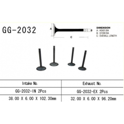 Vesrah, sací ventil, Yamaha YFM 700 '06-'18, XT 660R/X (2ks na motor) (OEM: 5VK-12111-00) (1ks.)