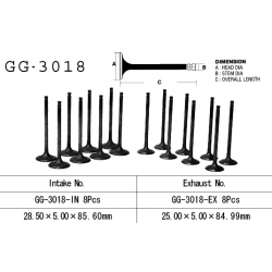 Vesrah, sací ventil, Suzuki GSF 1200 BANDIT '97-02' GSXR 1100 '86-90' GSX 1100 F/G 88-93 (OEM-12911-06B02) (1ks.)