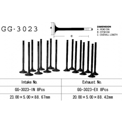 Vesrah, sací ventil, Suzuki GSF 600 BANDIT '96-04, GSX 600F '88-06' (OEM: 12911-19C00) (1ks.)