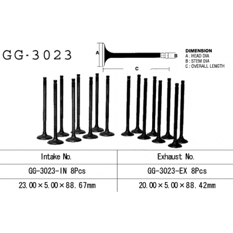Vesrah, sací ventil, Suzuki GSF 600 BANDIT '96-04, GSX 600F '88-06' (OEM: 12911-19C00) (1ks.)