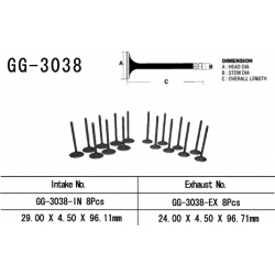 Vesrah, sací ventil, Suzuki GSXR 750 SRAD '96-99' (OEM: 12911-33E00) (1ks.)