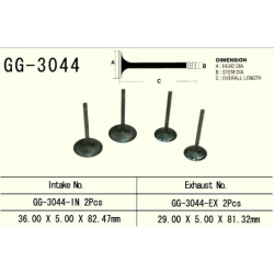 Vesrah, sací ventil, Suzuki DRZ 400 '00-'13, LTZ400 '03-'13 (2ks na motor) (OEM: 12004-S004,12911-29F00 (1ks.)