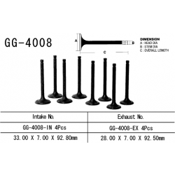 Vesrah, sací ventil, Kawasaki KZ 650C/E/B/D '77-'80 (33,0 X 7,0 X 92,8 mm) (OEM: 12005-008) (1ks.)