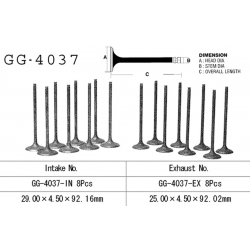 Vesrah, sací ventil, Kawasaki ZX 9R '94-97, ZXR 750L '94-95' (OEM: 12004-1112) (1ks.)
