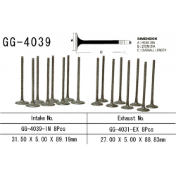 Vesrah, sací ventil, Kawasaki ZZ-R 1100/1200 '90-'05, ZRX 1100/1200 '99-'05, GPZ 1100 '95-'97 (OEM: 12004-1093) (1ks.)