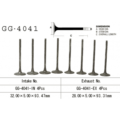Vesrah, sací ventil, Kawasaki VN 800/900 '96-'15 (OEM: 12004-1121,12004-1139) (1ks.)