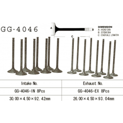 Vesrah, sací ventil, Kawasaki ZX9R '98-03, Z 1000A '03-05' (OEM: 12004-1132) (1ks.)