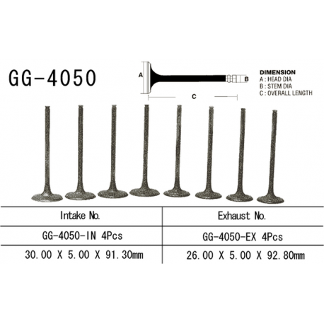 Vesrah, sací ventil, Kawasaki KVF 650/700/750 '02-'17 (OEM: 12004-0717,12004-1146) (1ks.)