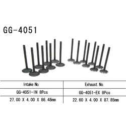 Vesrah, sací ventil, Kawasaki ZX6R 03-04, ZX 6RR 03(OEM: 12004-1163) (1ks.)