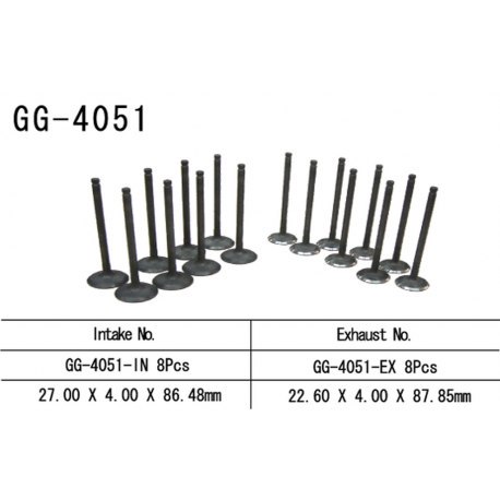Vesrah, sací ventil, Kawasaki ZX6R 03-04, ZX 6RR 03(OEM: 12004-1163) (1ks.)