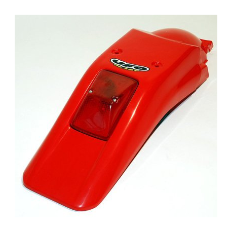 UFO, zadní blatník, Honda XR 250/400R '96-'10 se světlem, originál provedení, červená barva