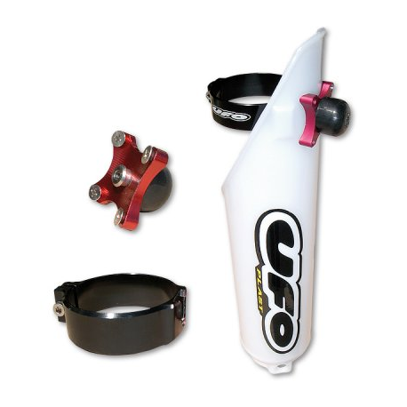 UFO, kryty přední vidlice, s pomocníkem startu, Honda CR 120/250 '02-'07, CRF 250 '04-'09, CRF 450 '02-'08 bílá barva