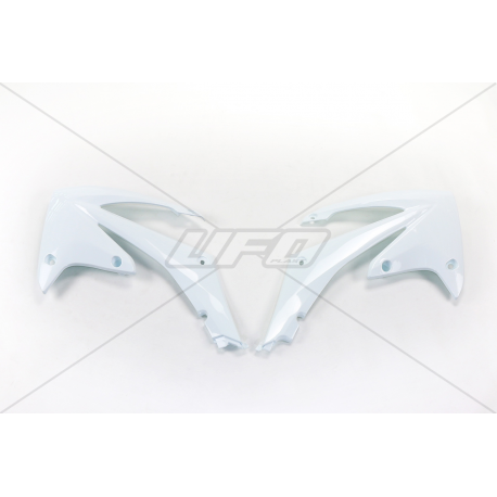 UFO, kryty chladičů, Honda CRF 450R '09-'12, CRF 250R '10-'13 bílá barva