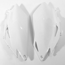 UFO, podsedlové tabulky, Honda CRF 250R '10, CRF 450R '09-'10 bílá barva