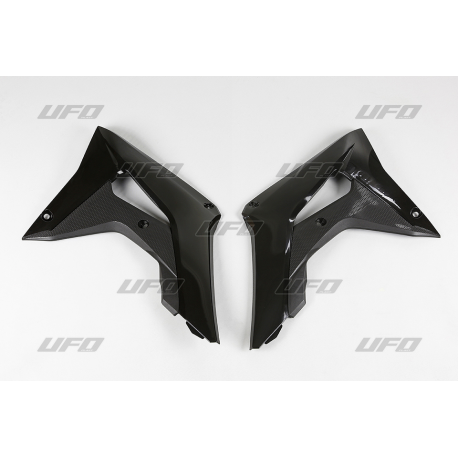 UFO, kryty chladičů, Honda CRF 250R '18, CRF 450R '17-'18 černá barva