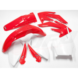 UFO, sada plastů, Honda CRF 250 '06-'07 barva OEM (červená/bílá) (HO105E999)