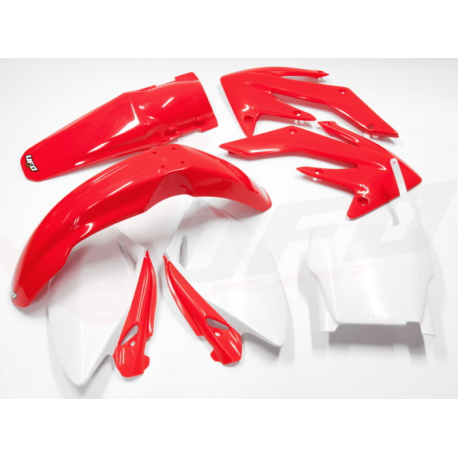 UFO, sada plastů, Honda CRF 250 '06-'07 barva OEM (červená/bílá) (HO105E999)