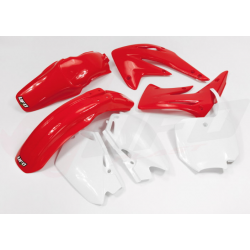 UFO, sada plastů, Honda CR 85 '03-'17 barva OEM (červená/bílá) (HO109E999)