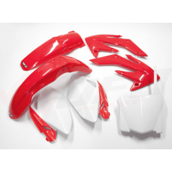 UFO, sada plastů, Honda CRF 250R '08-'09 barva OEM 2008 (červená/bílá) (HO112E999)