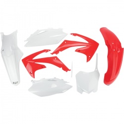 UFO, sada plastů, Honda CRF 450 R '09-'10, CRF 250 '10 barva OEM (červená/bílá) (HO113E999)