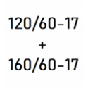 120/60-17 + 160/60-17