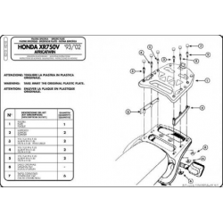 Kappa, nosič centrálního kufru, Honda XRV 750 AFRICA TWIN (93-02) (s plotnou Monokey)