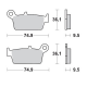 Moto-Master, brzdové desky KH131 Sinter Metal OEM: 11 (SinterPRO Racing) Honda: CR 80-125-250-500, XR 250-400-600-650, Kawa