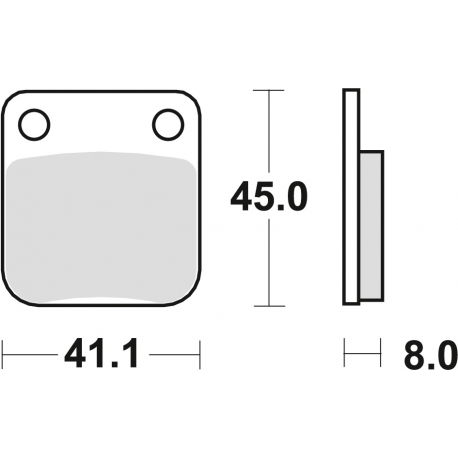 TRW Lucas, brzdové desky KH54 Organic, Honda CG 125 04-08, CRF 150 03-16, Kawasaki KX 65 00-,KLX 125 10-13, Suzuki DR 125 91-00