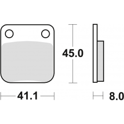TRW Lucas, brzdové desky KH54 Sinter Offroad, Honda CG 125 04-08, CRF 150 03-16, Kawasaki KX 65 00-, KLX 125 10-13, Suzuki DR 1