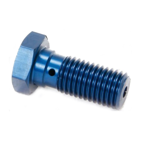 TRW Lucas, průtokový šroub brzdové hadice M10X1,25 (dvojitý) modrá barva